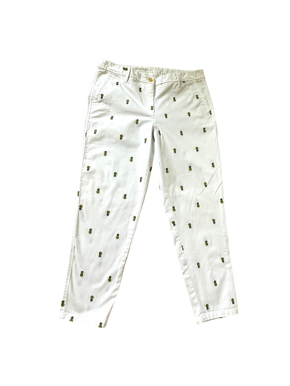 TALBOTS Relaxed Girlfriend Chino Pineapple Ankle Sz 10 Pants